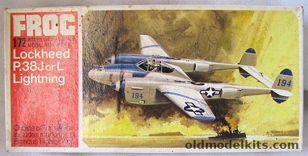 Frog 1/72 P-38L or P-38J Lightning - Red Series, F186 plastic model kit